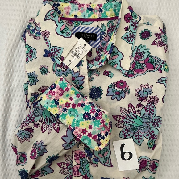 Talbots Modern Classic Button Front Shirt-long sleeve - Picture 7 of 16